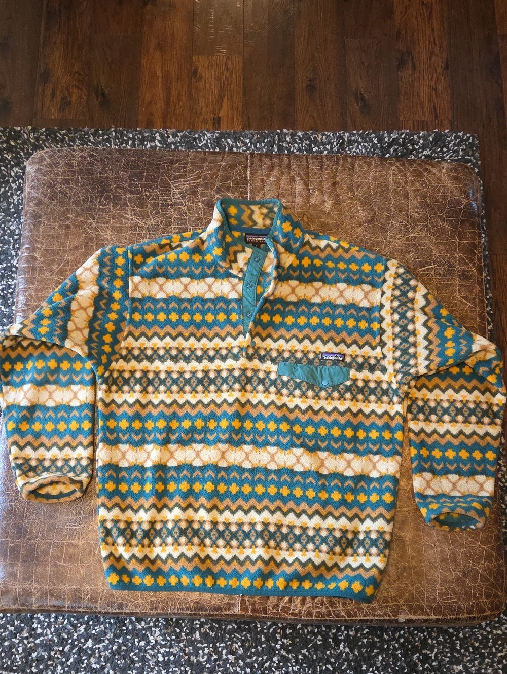 Patagonia Synchilla Snap Up. Aztec Print. Size Men L.